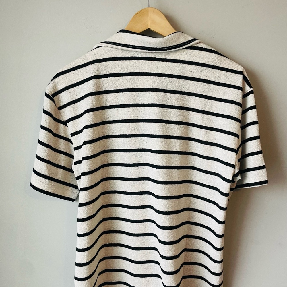 H&M Black and White Striped Polo NWT - Picture 5 of 6